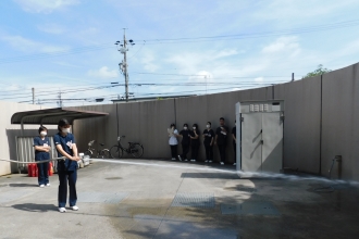 消火用散水栓作動訓練