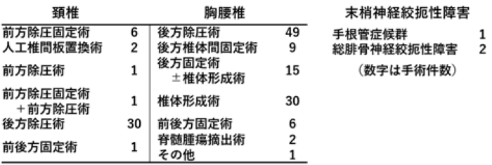 手術実績